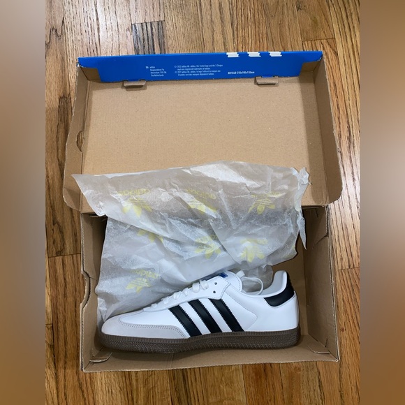 NEW Adidas Samba OG Cloud White Core Black Clear Granite B75806 Men Size 8 Shoes - Picture 8 of 8